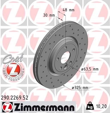 Тормозной диск ZIMMERMANN ZC N6J 1211190177 290226952 изображение 0