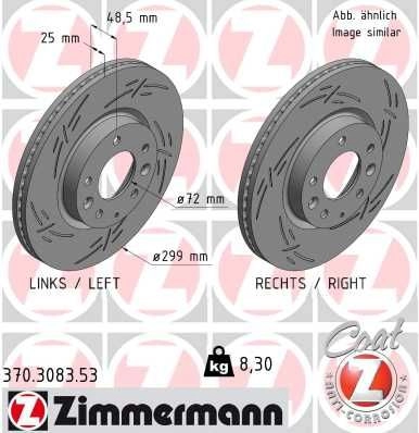 Тормозной диск ZIMMERMANN 6 7NK6BU 1440004146 370308353