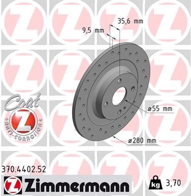 Тормозной диск ZIMMERMANN CH WU6G1 906298 370440252 изображение 0