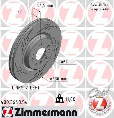 Тормозной диск ZIMMERMANN H A274 1425077178 400364854