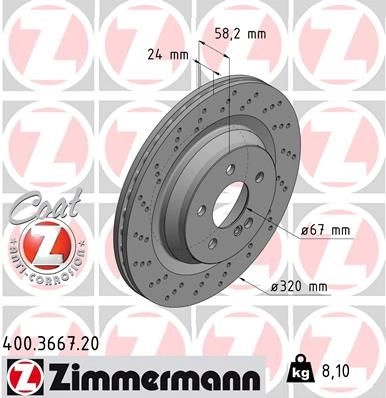 Тормозной диск ZIMMERMANN 400366720 J9 NCE 906555