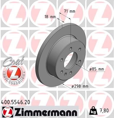 Тормозной диск ZIMMERMANN 400554620 1437876393 XNNV Y