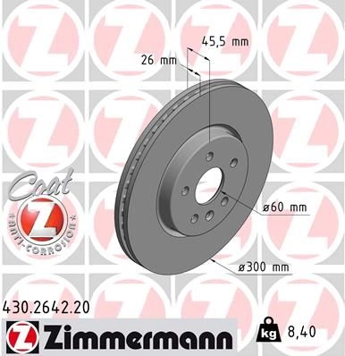 Тормозной диск ZIMMERMANN 906805 430264220 RQ2L C81 изображение 0