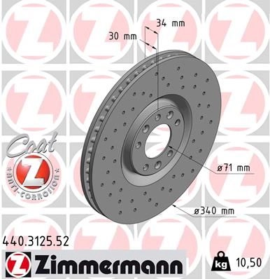 Тормозной диск ZIMMERMANN 4K T5CNM 440312552 906922 изображение 0