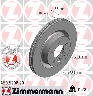 Тормозной диск ZIMMERMANN RF2E Z 906955 450520820 изображение 0