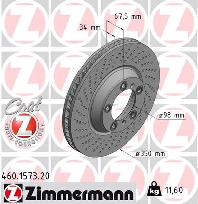 Тормозной диск ZIMMERMANN 907042 AP JYXDJ 460157320
