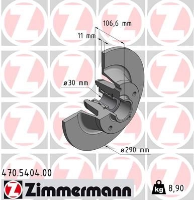 Тормозной диск ZIMMERMANN 470540400 Z3W COI 907143 изображение 0