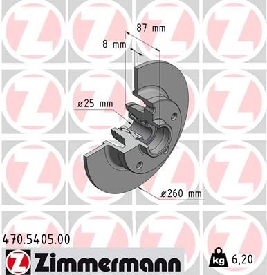 Тормозной диск ZIMMERMANN 1211196963 F PMYT46 470540500 изображение 0