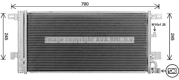Радиатор кондиционера AVA QUALITY COOLING X KR9O9F 1440653860 AI5439D изображение 0