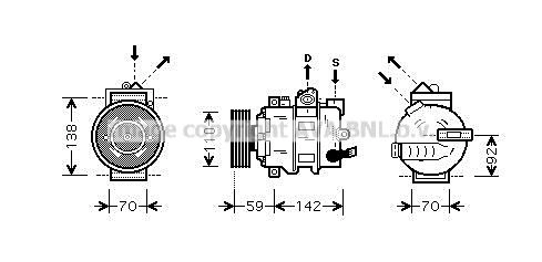 Компрессор кондиционера AVA QUALITY COOLING 1440653887 AIAK349 EW 41I2 изображение 0