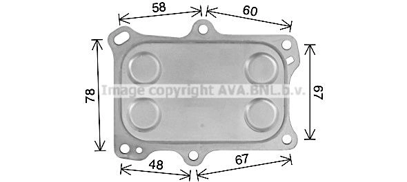 Масляный радиатор двигателя AVA QUALITY COOLING AL3153 1440653894 5 148Z