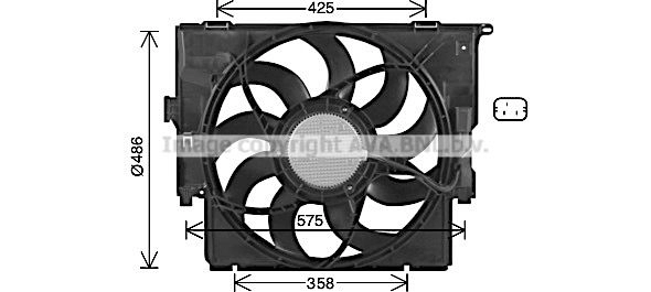 Вентилятор радиатора AVA QUALITY COOLING 1K6 0EW 1440653956 BW7591 изображение 0