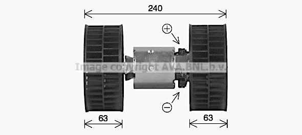 Моторчик вентилятора печки AVA QUALITY COOLING 1JXT DXO BW8612 1440653962