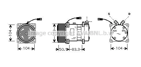 Компрессор кондиционера AVA QUALITY COOLING CLAK002 4045385189380 6 MXXU11 1424848041 изображение 0