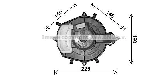 Моторчик вентилятора печки AVA QUALITY COOLING CN8316 1424252009 E6 PCO 4045385232352