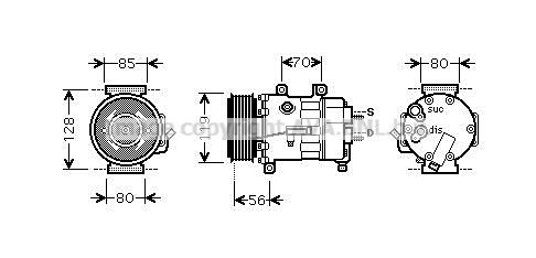 Компрессор кондиционера AVA QUALITY COOLING 1440654001 ZK5R V CNAK250 изображение 0