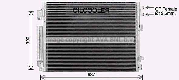 Радиатор кондиционера AVA QUALITY COOLING 1440654009 R8 PV8W CR5141D