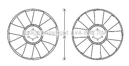 Вентилятор радиатора AVA QUALITY COOLING DFB064 NJ 0M2 1424800936 4045385189298 изображение 0