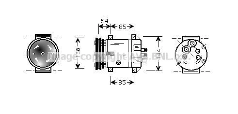 Компрессор кондиционера AVA QUALITY COOLING 1440654078 DWAK020 I4 2JK1Y изображение 0