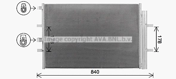 Радиатор кондиционера AVA QUALITY COOLING 1440654110 JRX9V AB FD5675D изображение 0