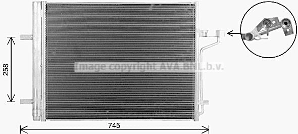 Радиатор кондиционера AVA QUALITY COOLING 1440654112 FD5694D VNKG 0 изображение 0