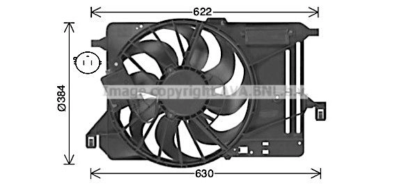 Вентилятор радиатора AVA QUALITY COOLING C448 J2 FD7685 1440654121 изображение 0