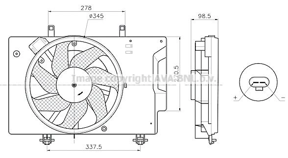 Вентилятор радиатора AVA QUALITY COOLING 4XX0 W 1440654122 FD7709