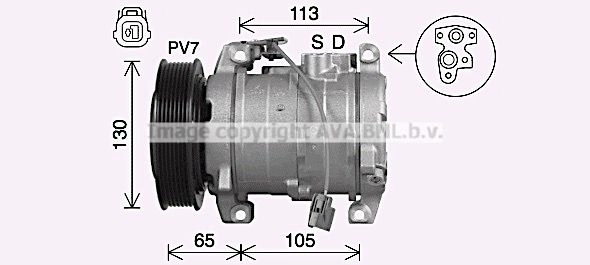 Компрессор кондиционера AVA QUALITY COOLING Q54LI FB 1440654188 HDK322 изображение 0