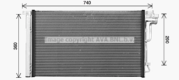 Радиатор кондиционера AVA QUALITY COOLING HY5598D 1440654203 8 QOBMMN изображение 0