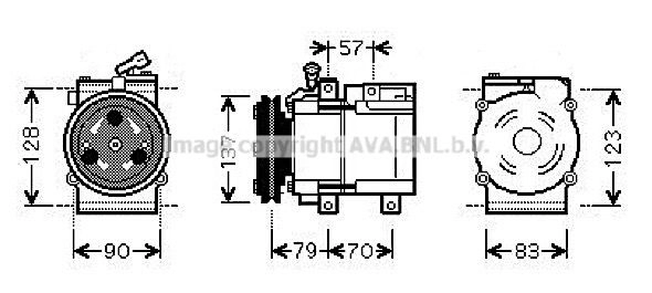 Компрессор кондиционера AVA QUALITY COOLING HYAK139 1440654212 JBK3Q LC