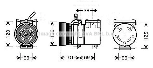 Компрессор кондиционера AVA QUALITY COOLING HYAK159 1440654213 PA QYDD