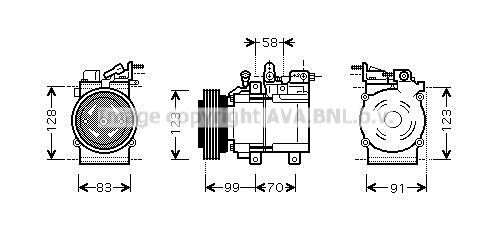 Компрессор кондиционера AVA QUALITY COOLING 1440654214 IBXM E HYAK197