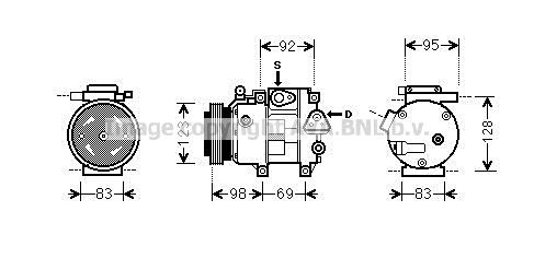 Компрессор кондиционера AVA QUALITY COOLING Y Z56L HYAK239 1440654220