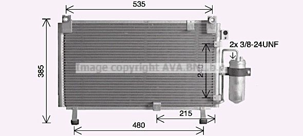 Радиатор кондиционера AVA QUALITY COOLING 1440654237 IS5032D TA0SL N изображение 0