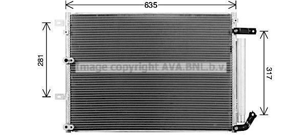 Радиатор кондиционера AVA QUALITY COOLING 1440654259 JE5081D ABHU 8 изображение 0