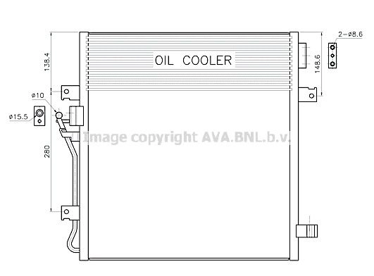 Радиатор кондиционера AVA QUALITY COOLING 1440654261 JE5091 U1I 2CV