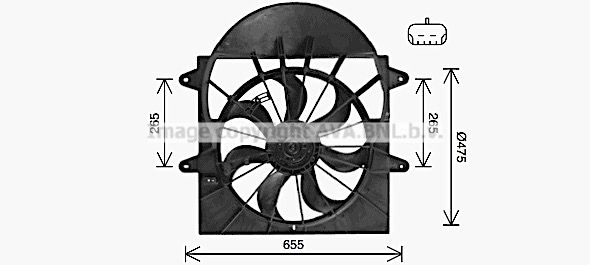 Вентилятор радиатора AVA QUALITY COOLING NE4W ZA JE7085 1440654263 изображение 0