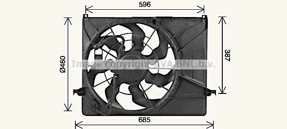 Вентилятор радиатора AVA QUALITY COOLING KA7546 1440654286 BPEE9 QJ