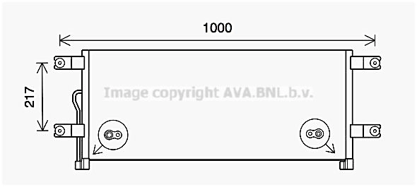 Радиатор кондиционера AVA QUALITY COOLING 1424456651 0Z JKV 4045385217908 ME5292