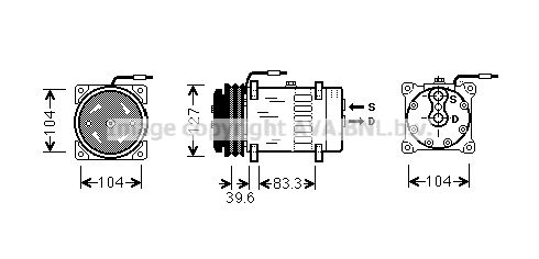 Компрессор кондиционера AVA QUALITY COOLING 79N TQ2V 4045385182381 MFAK002 1424612924 изображение 0