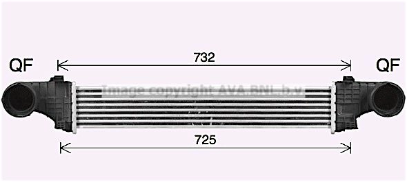 Интеркулер AVA QUALITY COOLING N GDT7EQ MS4726 1424888714 4045385232444 изображение 0