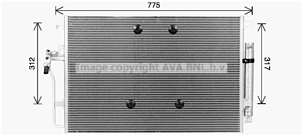 Радиатор кондиционера AVA QUALITY COOLING MS5724D 1424456661 D5T 178C 4045385234899