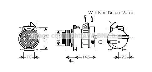 Компрессор кондиционера AVA QUALITY COOLING 63O VEFB MSAK573 1440654390
