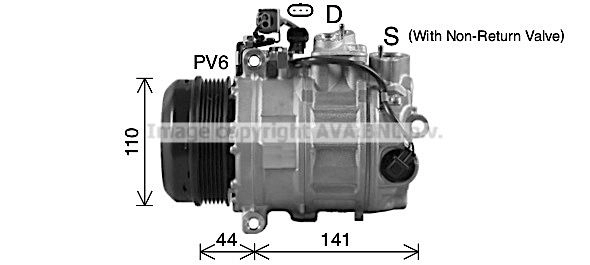 Компрессор кондиционера AVA QUALITY COOLING MSAK738 TBW XV 1440654399