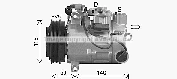 Компрессор кондиционера AVA QUALITY COOLING XYYZ 0 MSAK759 1440654405