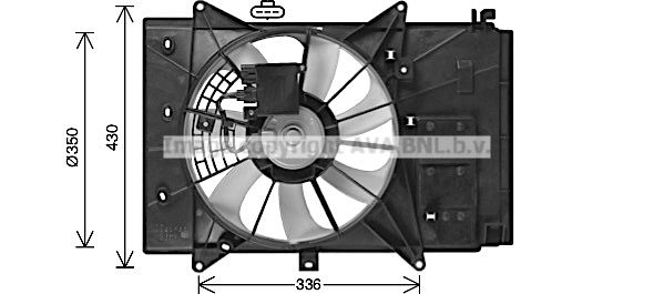 Вентилятор радиатора AVA QUALITY COOLING QKUJ F MZ7555 1440654428 изображение 0