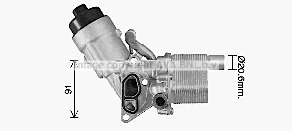 Масляный радиатор двигателя AVA QUALITY COOLING 1440654437 OL3702H Q3LZ H1J