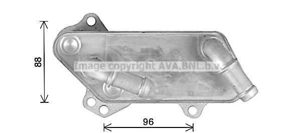 Масляный радиатор двигателя AVA QUALITY COOLING 1440654443 JFB PXD OL3711