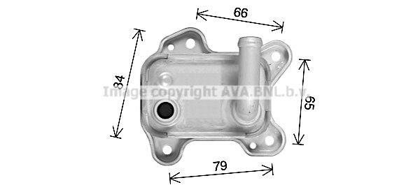 Масляный радиатор двигателя AVA QUALITY COOLING 1440654445 OL3715 713Y GES изображение 0