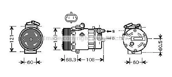 Компрессор кондиционера AVA QUALITY COOLING XMC XOL OLAK466 1440654486 изображение 0